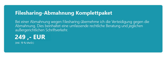 Hilfe bei Filesharing Abmahnung